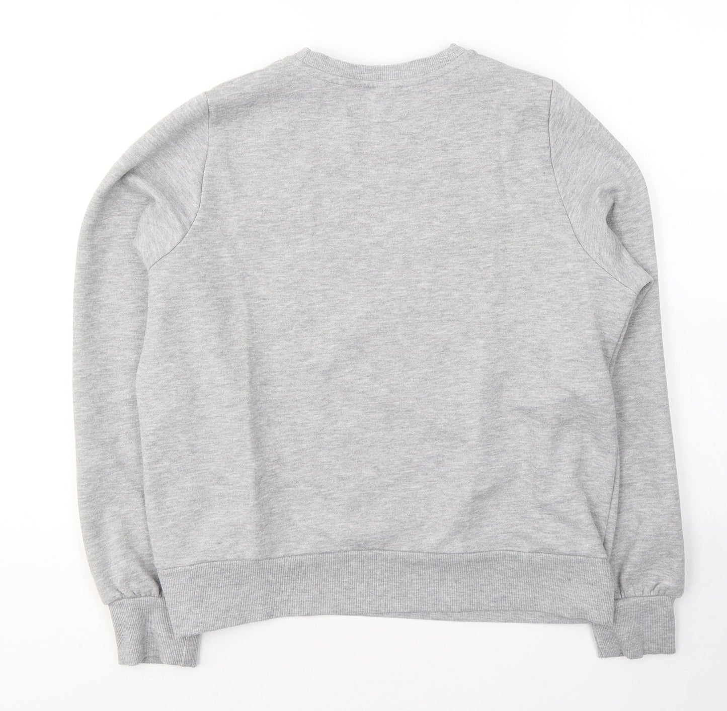 Pieces Womens Grey  Polyester Pullover Sweatshirt   Pullover