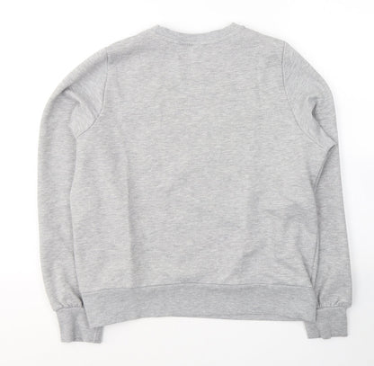 Pieces Womens Grey  Polyester Pullover Sweatshirt   Pullover