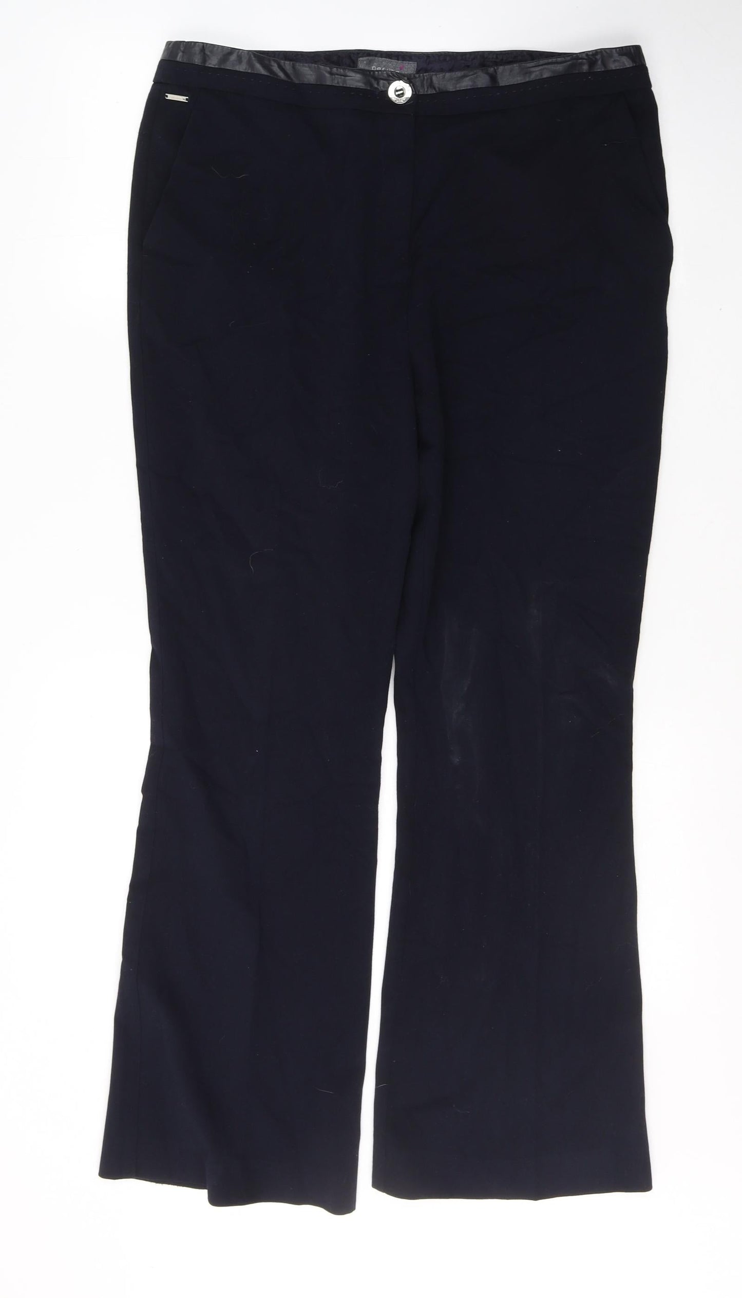 Womens UK Size 14 Per Una Regular Fit  Blue Trousers
