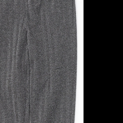 Preworn Womens Black Geometric Polyester Trousers  Size L L26 in Regular