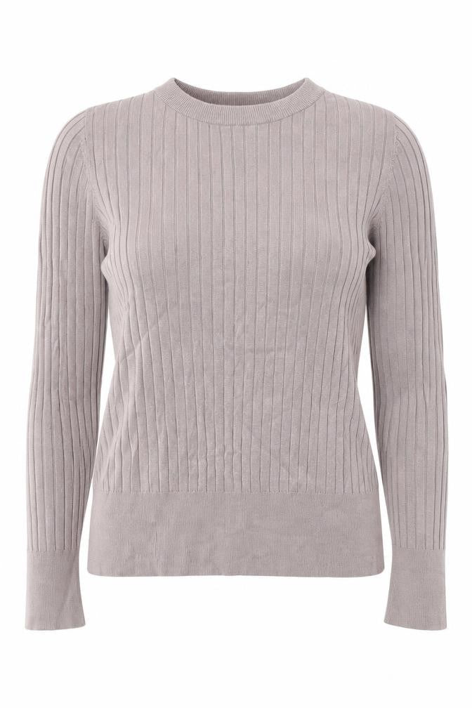 H&M Womens Grey  Acrylic Jersey Blouse Size S Round Neck