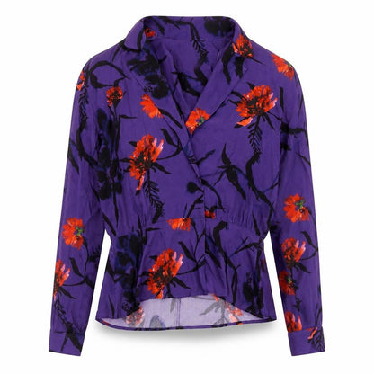 Womens UK Size 6 H&M Purple Basic Blouse