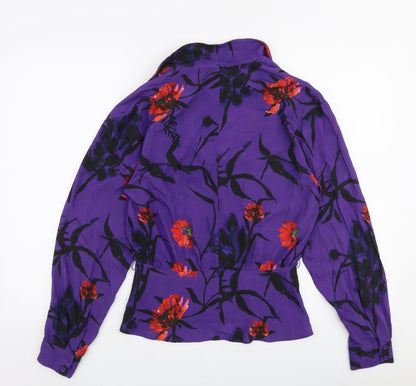 Womens UK Size 6 H&M Purple Basic Blouse