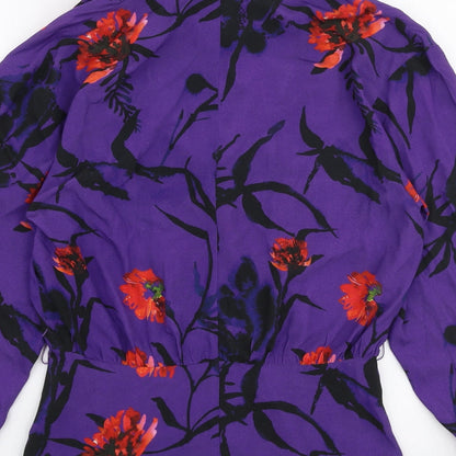 Womens UK Size 6 H&M Purple Basic Blouse
