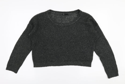 Womens UK Size 10 H&M Green Pullover Jumper