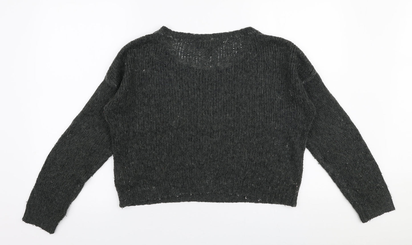 Womens UK Size 10 H&M Green Pullover Jumper