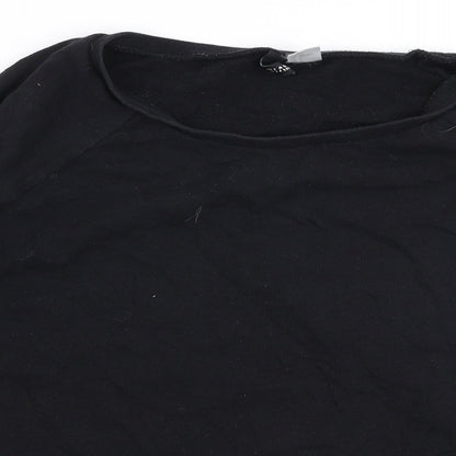 H&M Womens Black  100% Cotton Pullover Sweatshirt Size S  Pullover - Panther