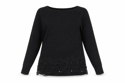 Womens UK Size M Preworn Black Pullover Jumper