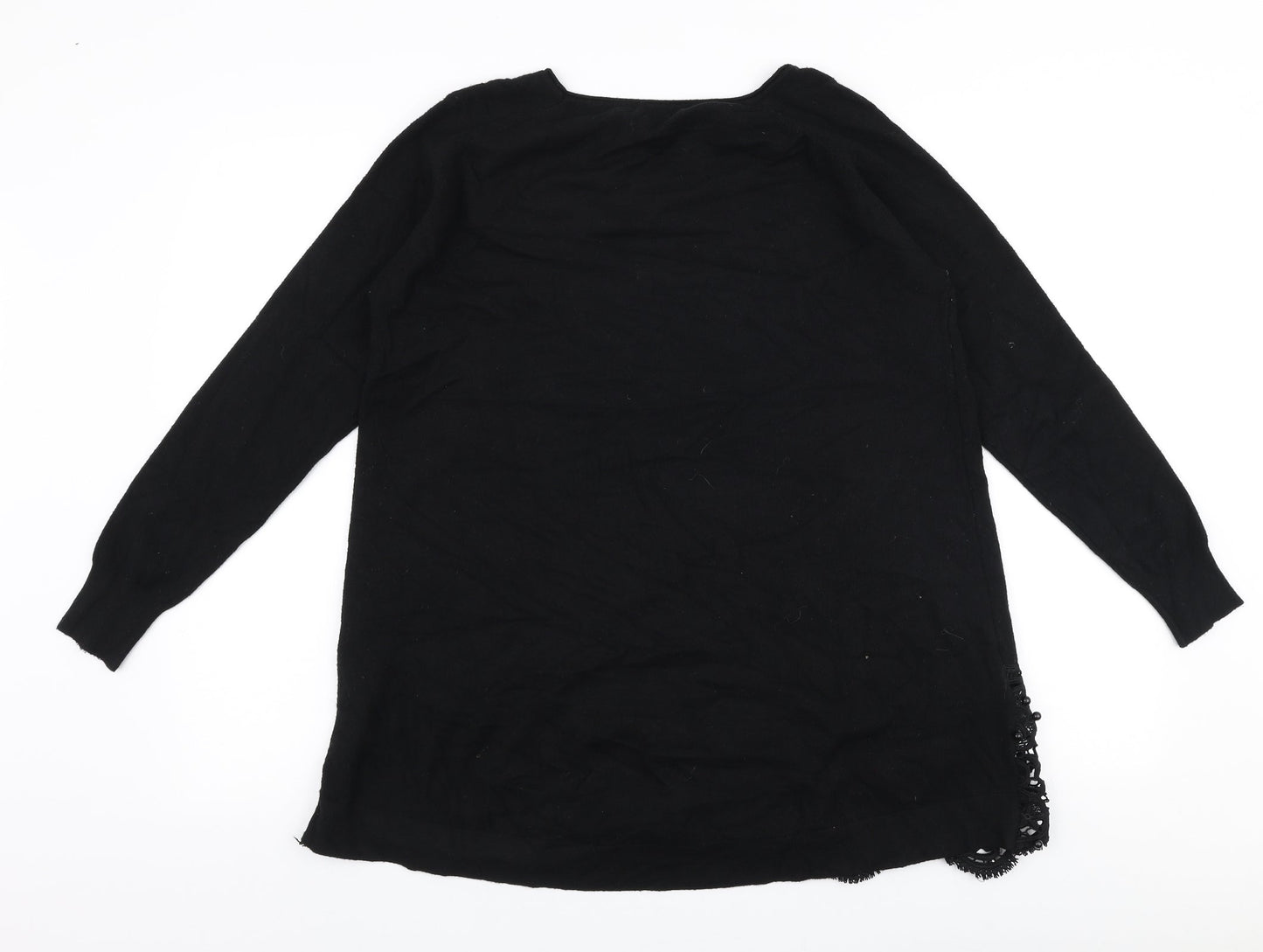Womens UK Size M Preworn Black Pullover Jumper