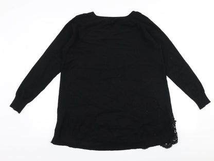 Womens UK Size M Preworn Black Pullover Jumper