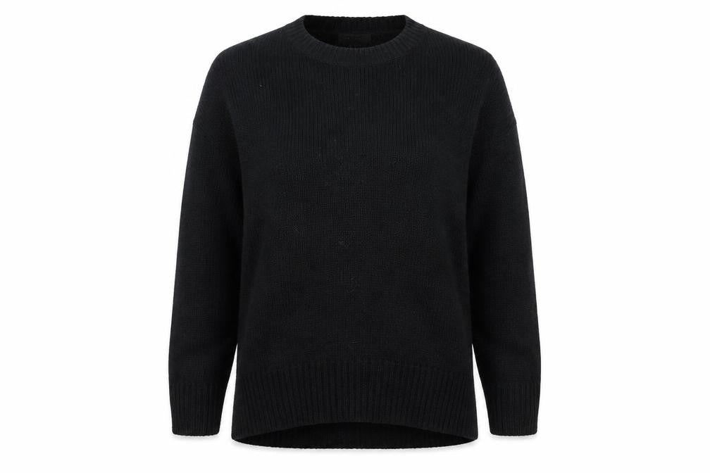 New Look Womens Black Round Neck  Acrylic Pullover Jumper Size M