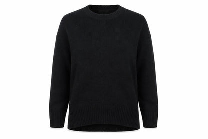 New Look Womens Black Round Neck  Acrylic Pullover Jumper Size M