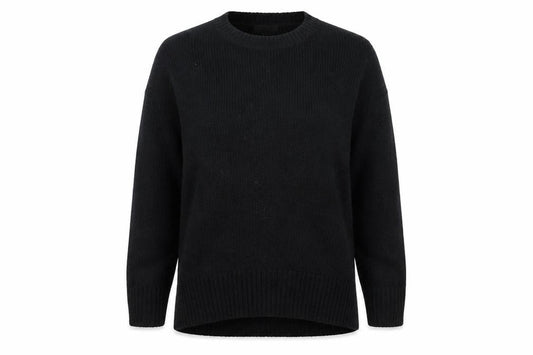 New Look Womens Black Round Neck  Acrylic Pullover Jumper Size M