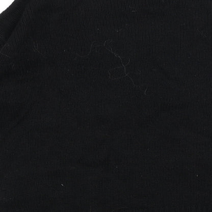 New Look Womens Black Round Neck  Acrylic Pullover Jumper Size M