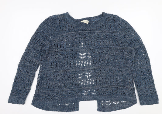 Womens UK Size 12 Marks and Spencer Blue Pullover Jumper