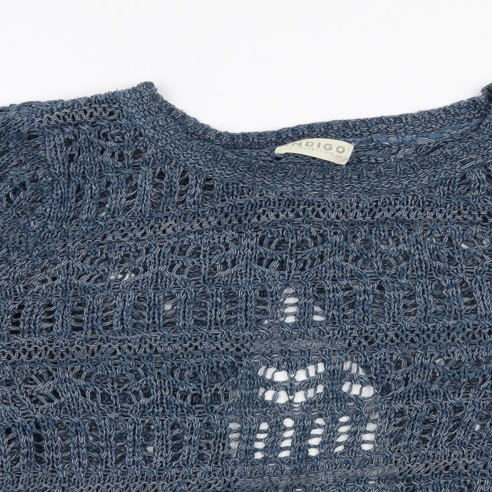 Womens UK Size 12 Marks and Spencer Blue Pullover Jumper