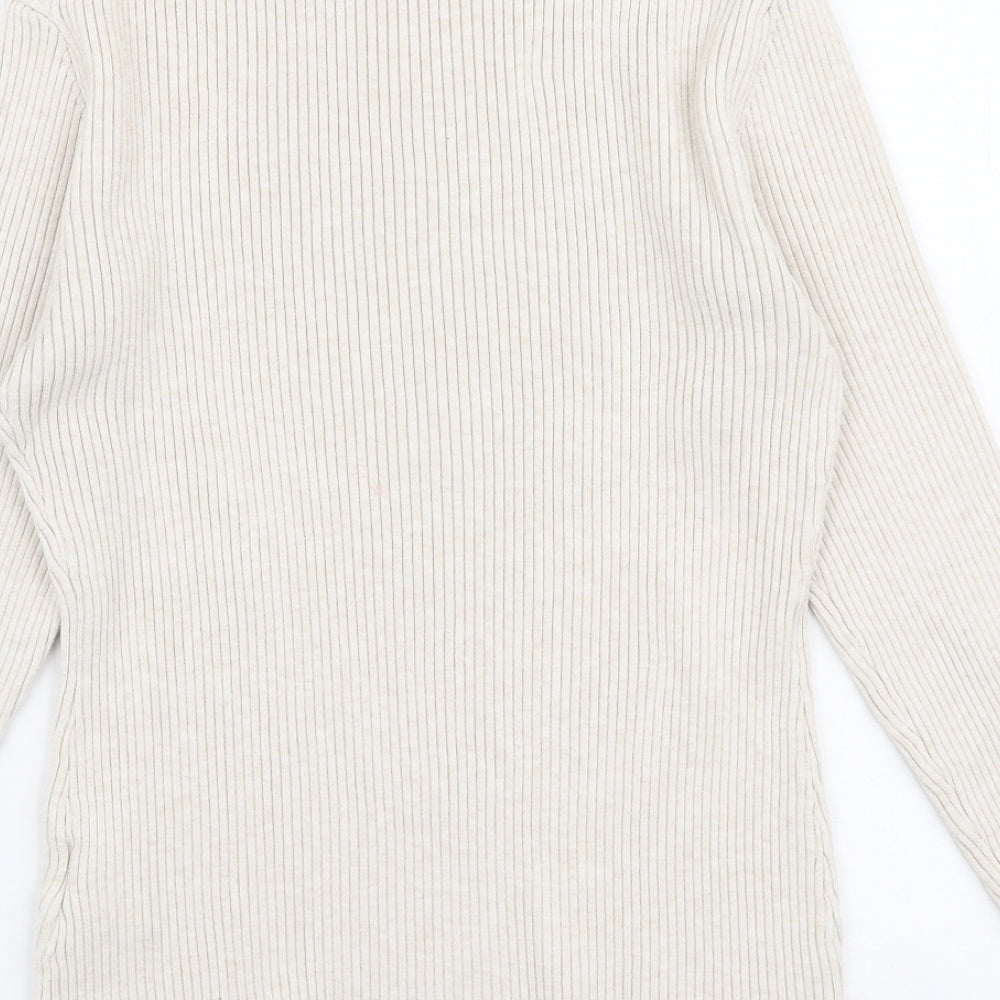Womens UK Size S H&M Beige Pullover Jumper