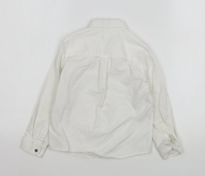 NEXT Boys White  Cotton Basic Button-Up Size 4-5 Years Collared