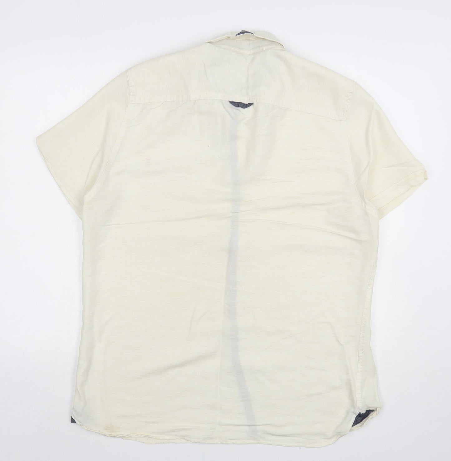 Morley Womens Beige  Polyester Basic Button-Up Size L Collared