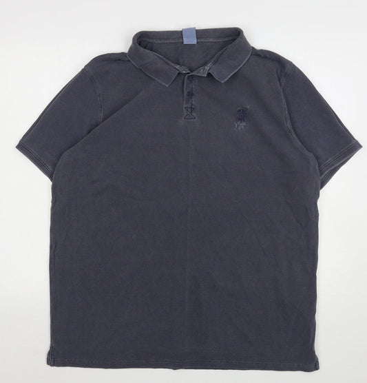 Liverpool FC Mens Grey  Cotton  Polo Size XL Collared