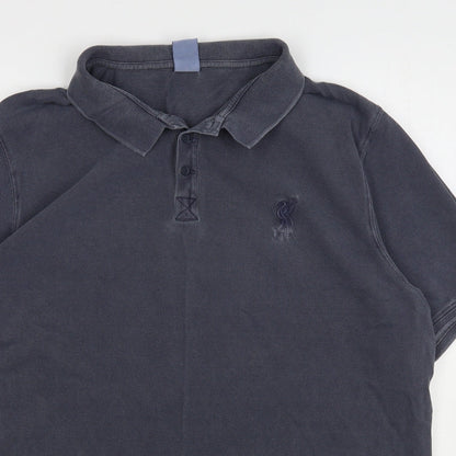 Liverpool FC Mens Grey  Cotton  Polo Size XL Collared