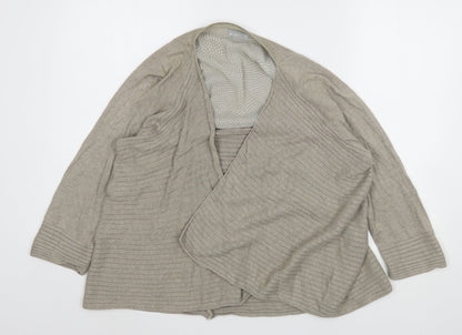 Womens UK Size 16 Per Una Beige Cardigan Jumper