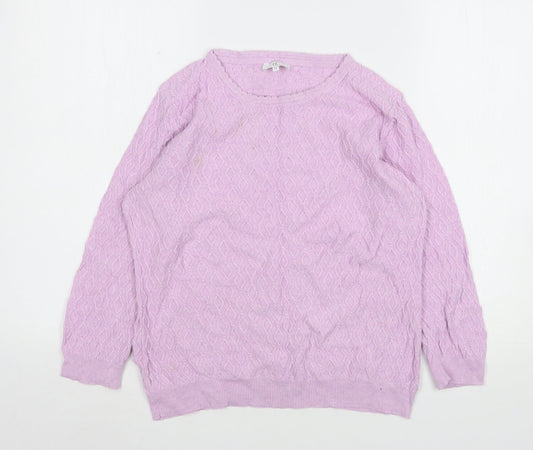 Womens UK Size M CC Pink Pullover Jumper
