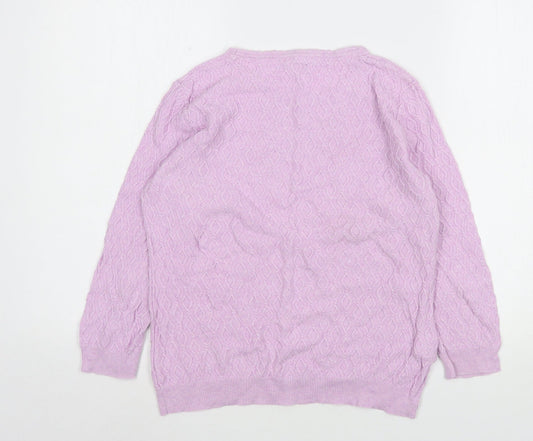 Womens UK Size M CC Pink Pullover Jumper