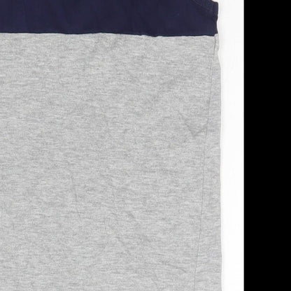 F&F Boys Blue Striped Cotton Pullover Tank Size 8-9 Years Scoop Neck Pullover