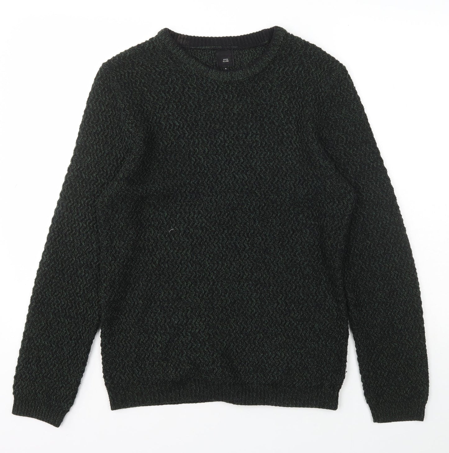 Womens UK Size S River Island Green Pullover Jumper