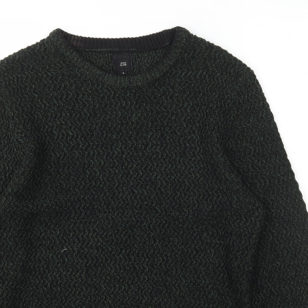 Womens UK Size S River Island Green Pullover Jumper