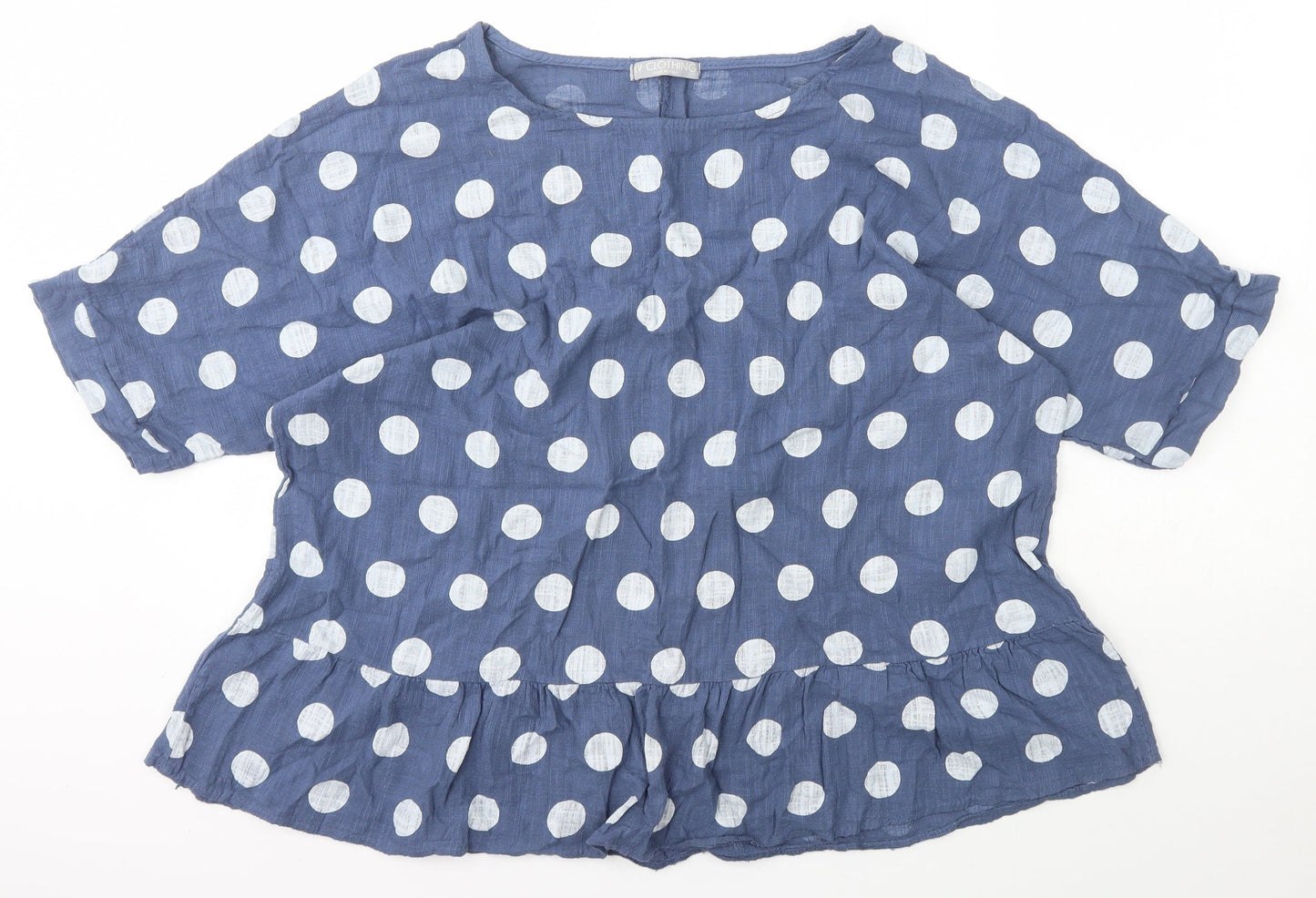 Womens UK Size One Size Lv clothing Blue Basic T-Shirt