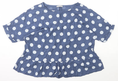 Womens UK Size One Size Lv clothing Blue Basic T-Shirt