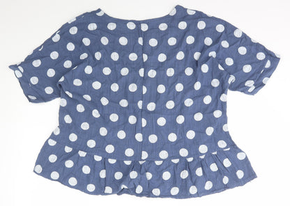 Womens UK Size One Size Lv clothing Blue Basic T-Shirt