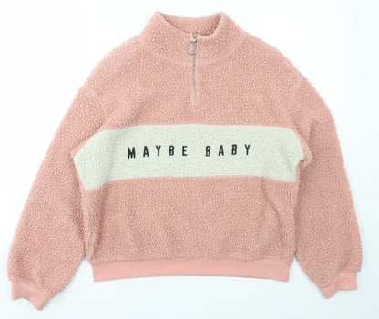 Womens UK Size S H&M Pink Pullover Jumper