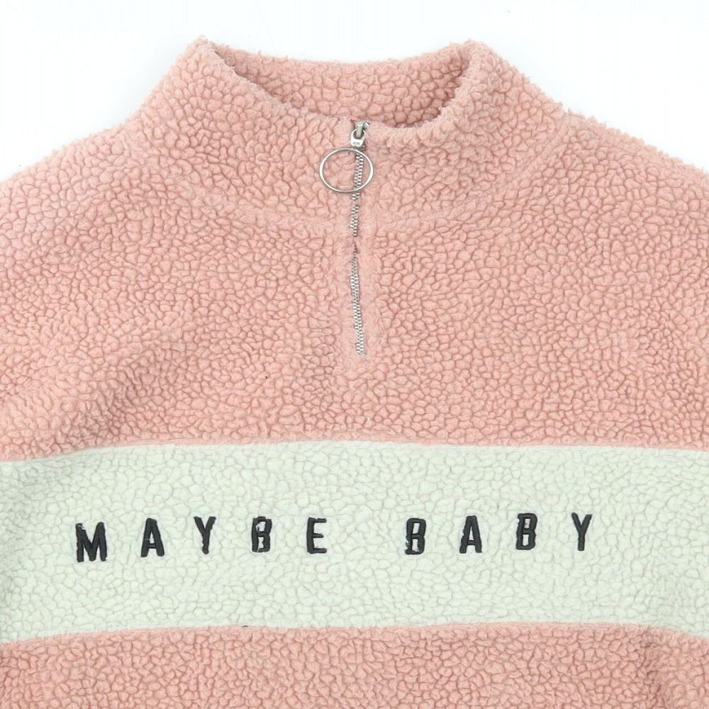 Womens UK Size S H&M Pink Pullover Jumper
