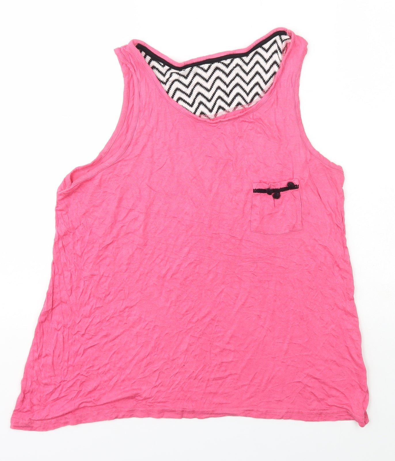 George Womens Pink  Viscose Basic T-Shirt Size 14 Scoop Neck