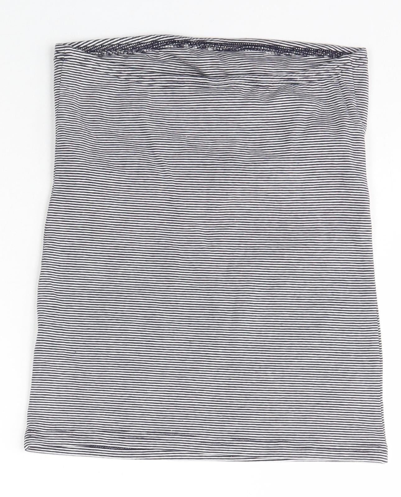Womens UK Size S New Look Black Basic Tank