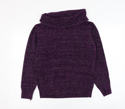 Womens UK Size S Anna Rose Purple Pullover Jumper