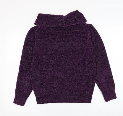 Womens UK Size S Anna Rose Purple Pullover Jumper