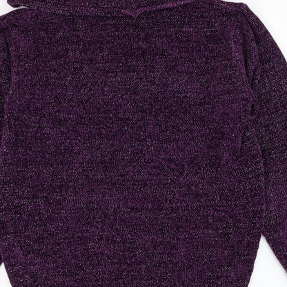 Womens UK Size S Anna Rose Purple Pullover Jumper