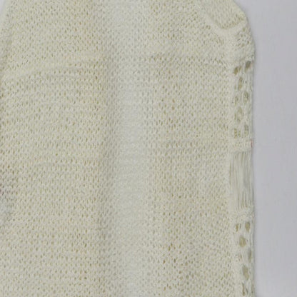Primark Womens Ivory V-Neck  Acrylic Vest Jumper Size M