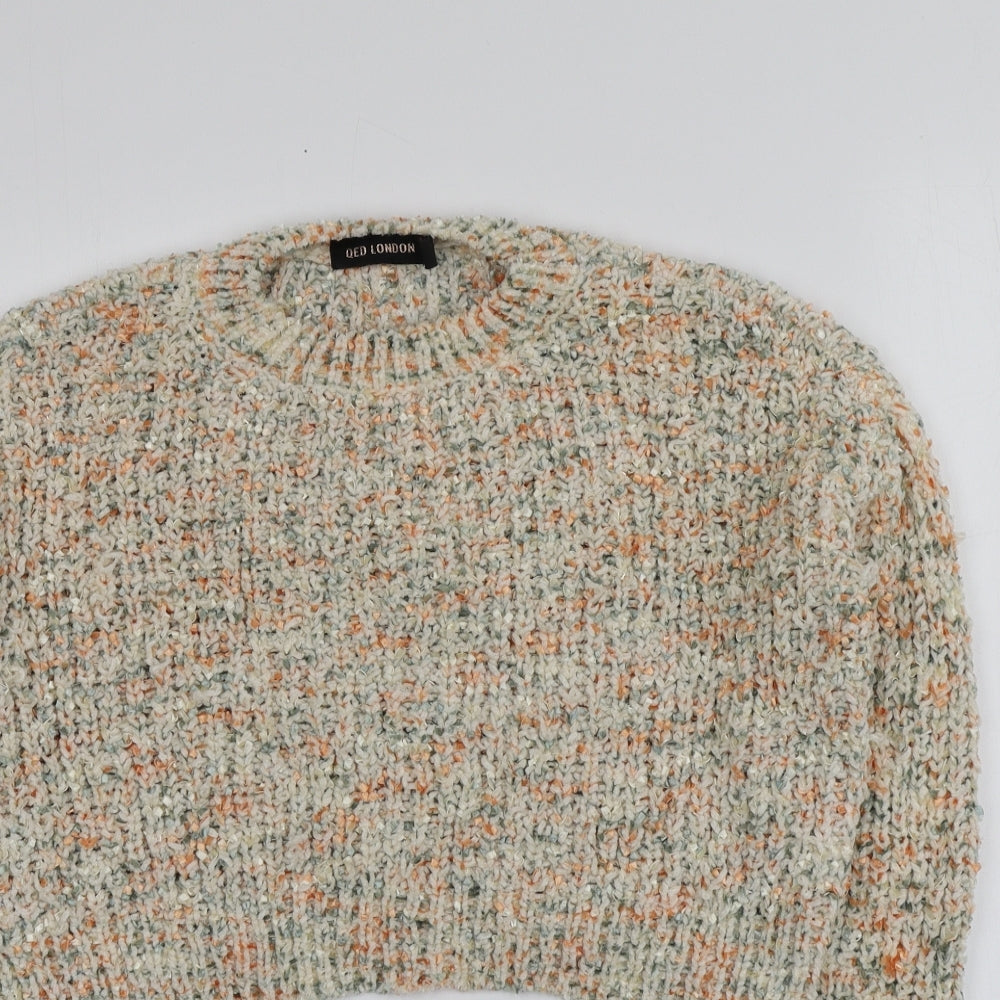 Womens UK Size S QED London Multicoloured Pullover Jumper
