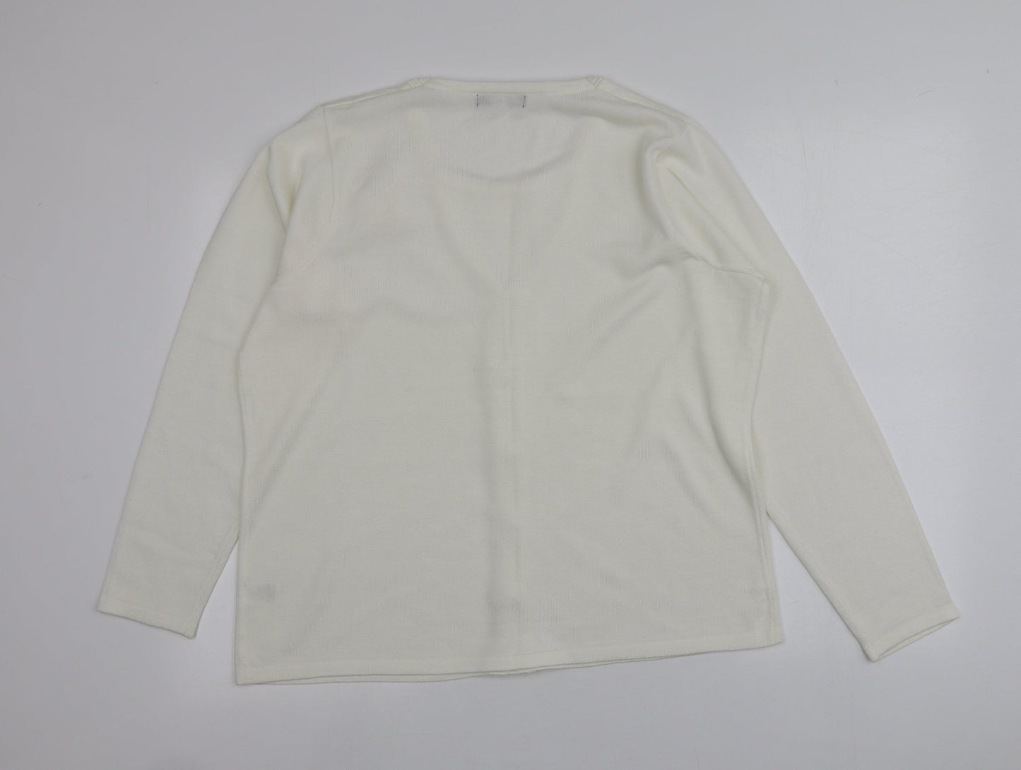 Womens UK Size L BM Ivory Cardigan Jumper
