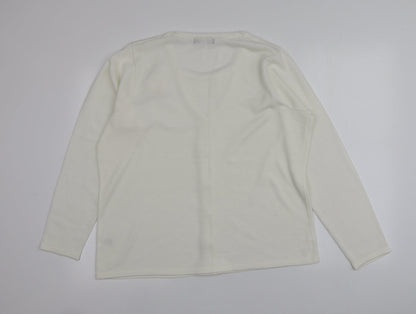 Womens UK Size L BM Ivory Cardigan Jumper