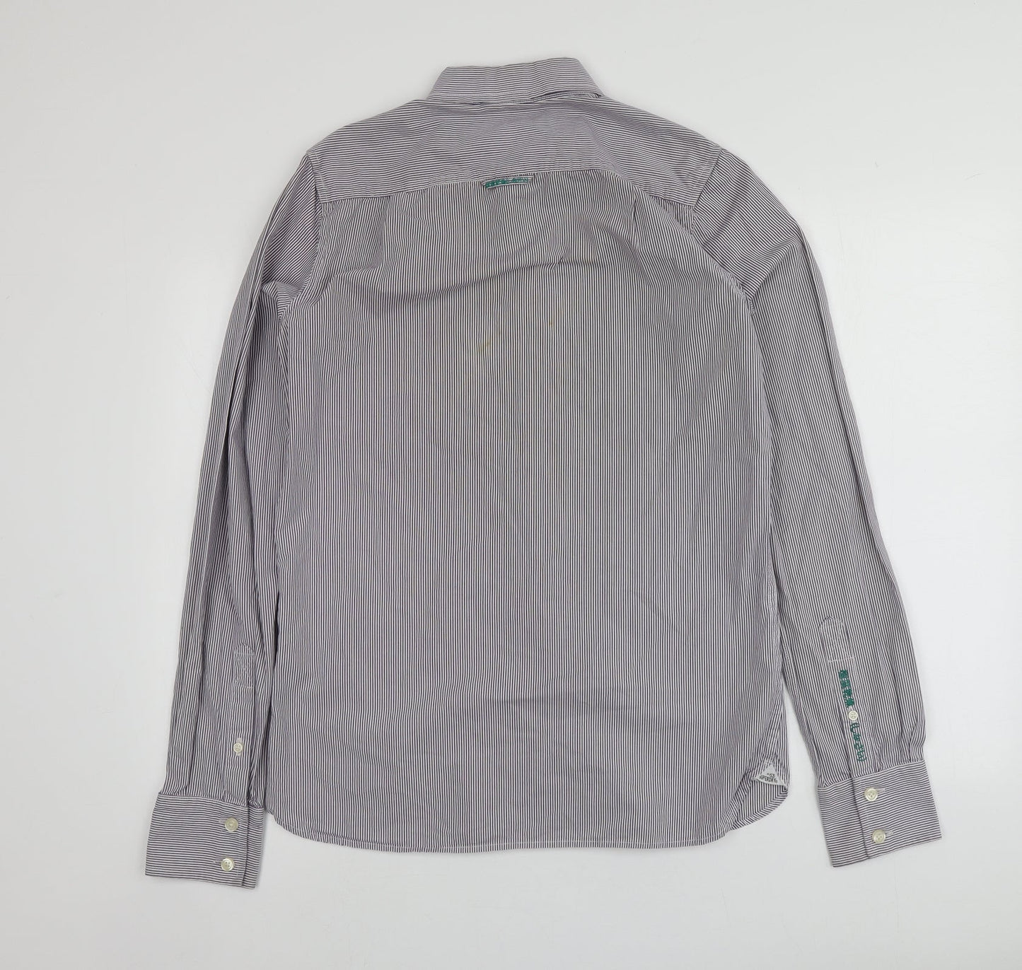 S&D Mens Purple Striped Cotton  Button-Up Size M Collared