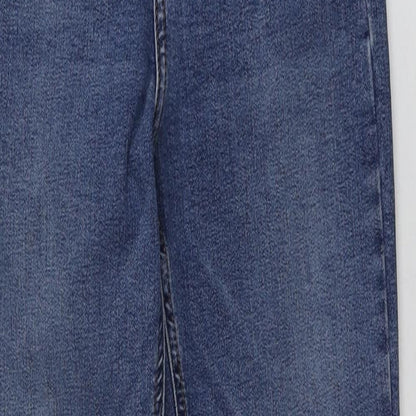 Topshop Womens Blue  Cotton Skinny Jeans Size 28 L25 in Regular