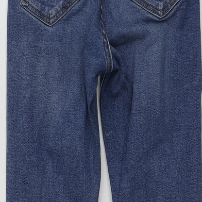 Topshop Womens Blue  Cotton Skinny Jeans Size 28 L25 in Regular