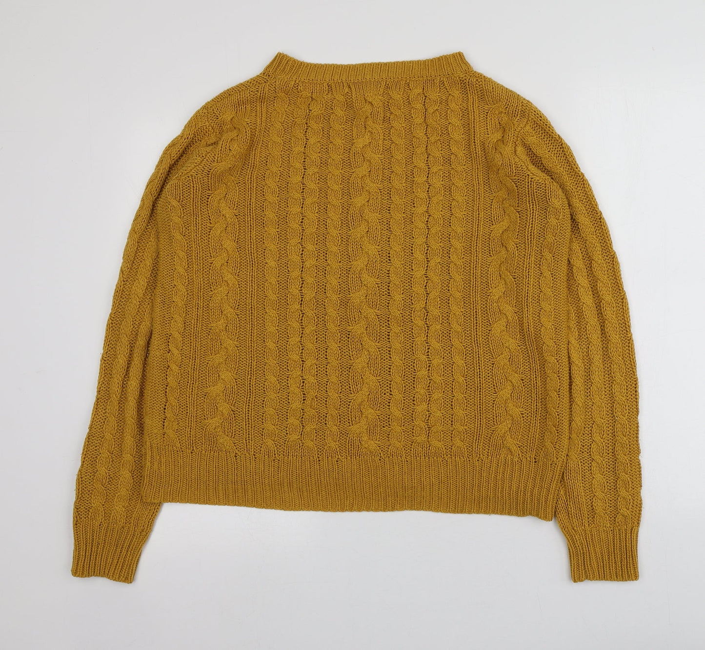 Atmosphere Womens Yellow Round Neck  Acrylic Pullover Jumper Size 12