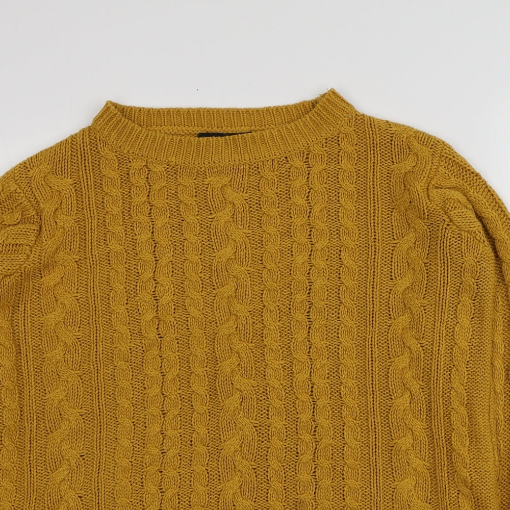 Atmosphere Womens Yellow Round Neck  Acrylic Pullover Jumper Size 12